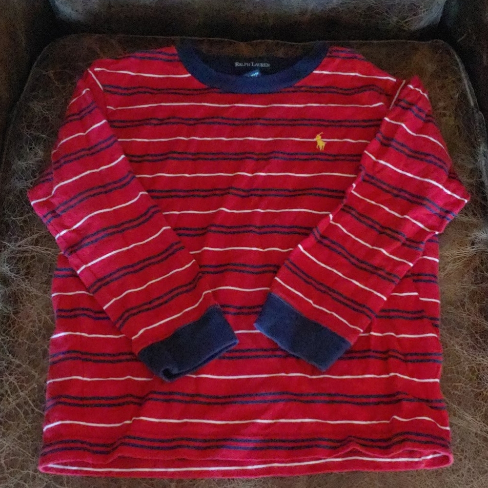Ralph Lauren Red w/ Blue/White Striped Long Sleeve